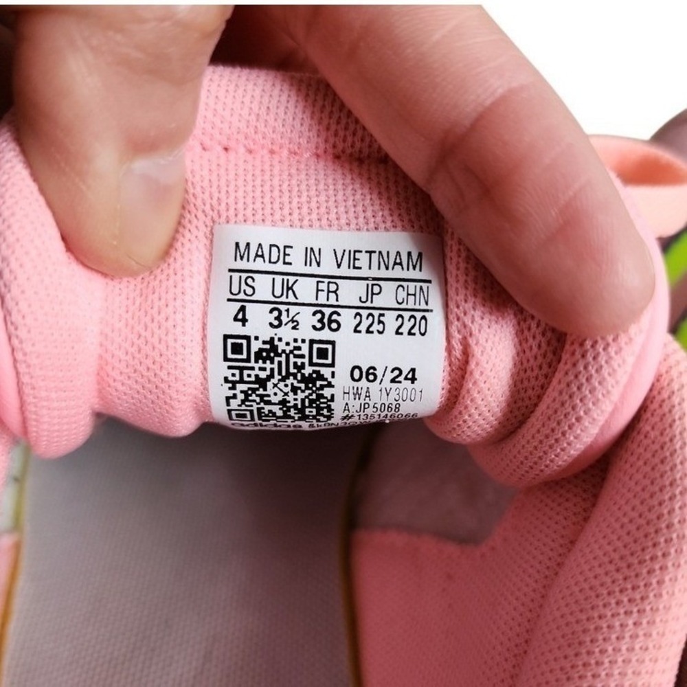 Adidas VL Court Bold Platform Pink Lime girl's 4 barbiecore Skater pastel Retro - Picture 3 of 7